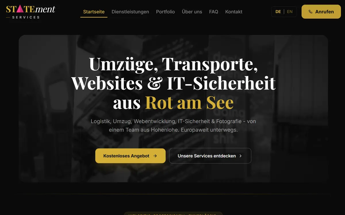 Screenshot: STATEment Services Website